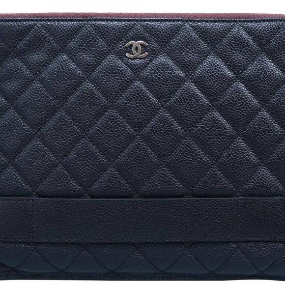 Chanel Hand Strap O-case Black Caviar Clutch - Picture 1 of 10